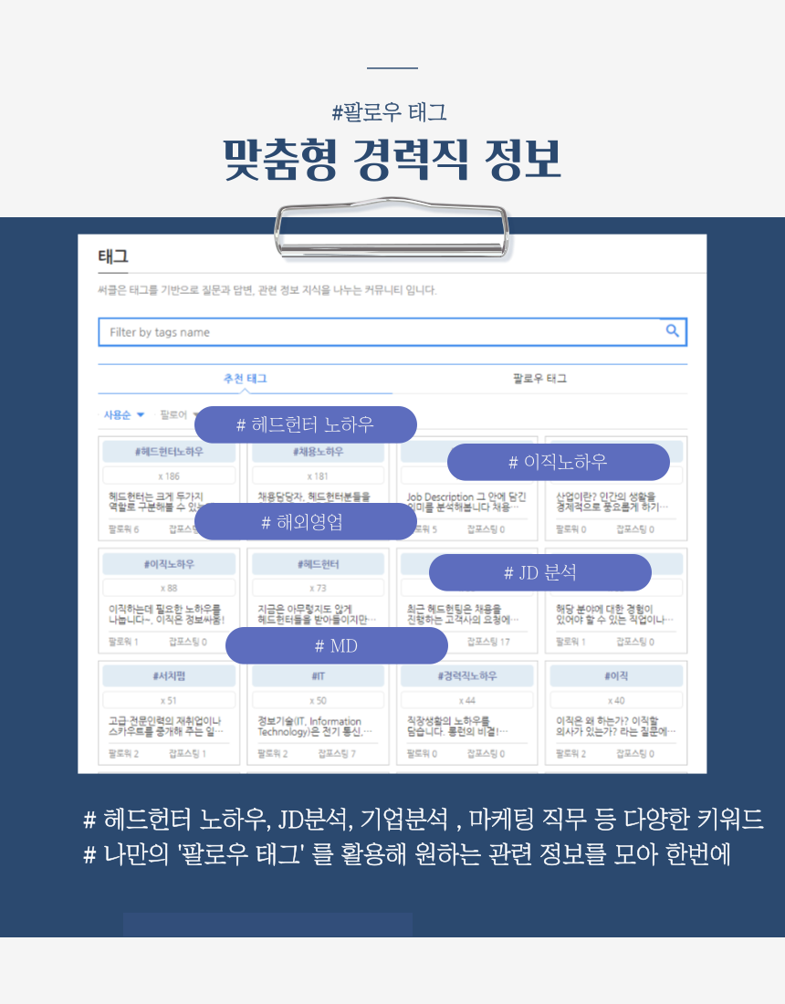 맞춤형 경력직 정보